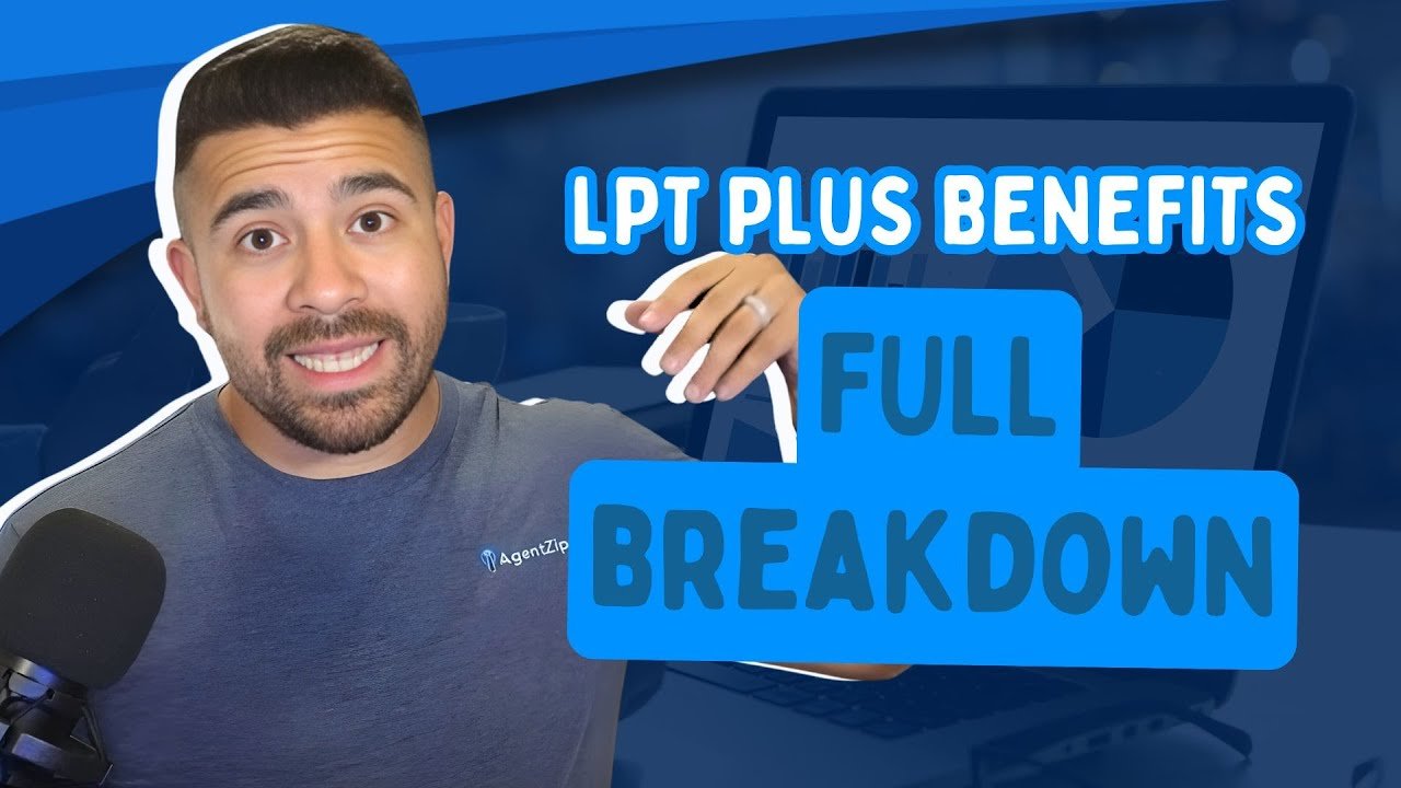 Isacc Guzman of LPT Realty with the words lpt plus benefits full breakdown on the image